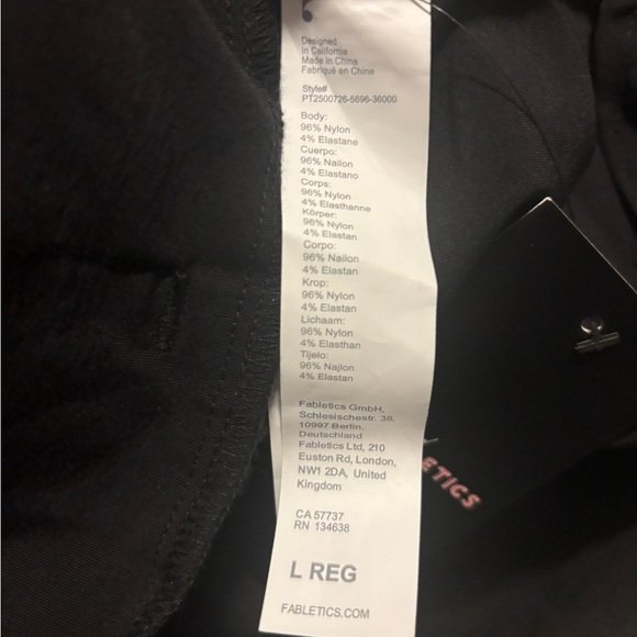 Fabletics Year Round Terry Stripe Wide Leg Pant Size Large (regular) NWTS - Picture 13 of 16